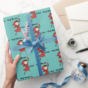 Papel De Presente Fada Escura Engraçada Fale Pequeno Cabelo Vermelho