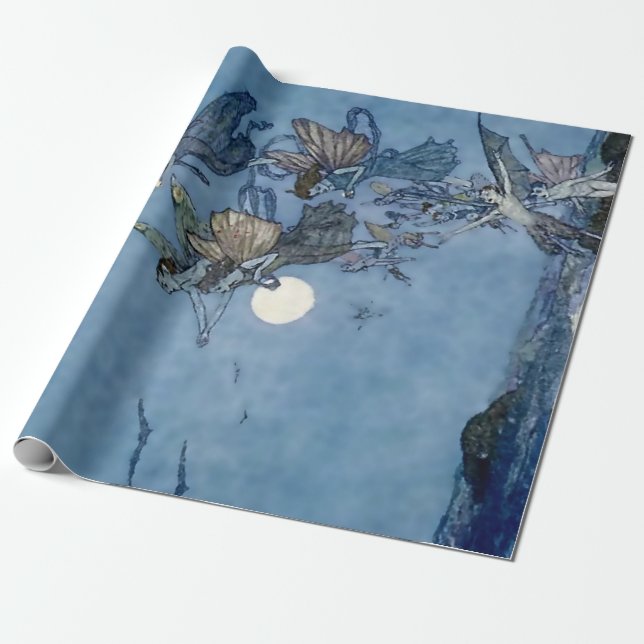 Papel De Presente "Fairies and Elves" por Edmund Dulac de "The Temp (Desenrolado)