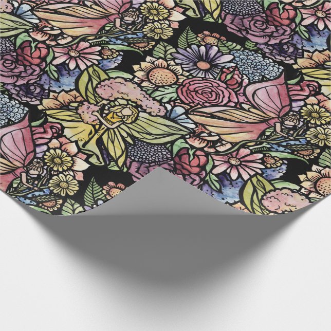 Papel De Presente Fairy Garden Gardening Flower Gardens Fairies      (Ponta)