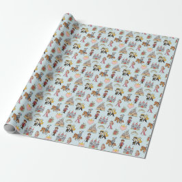 Papel De Presente Fairytale Princess e Knight Pattern