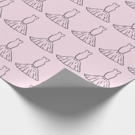 Papel De Presente Fairytalt Weding Vestido Romântico Rosa Sem Olho