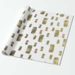 Papel De Presente Faísca de Bronze Dourado Pincel de Tinta Moderna<br><div class="desc">papel de empacotamento personalizado</div>