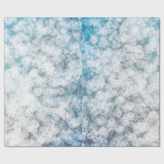 Papel De Presente Faísca do brilho do floco de neve de Bokeh