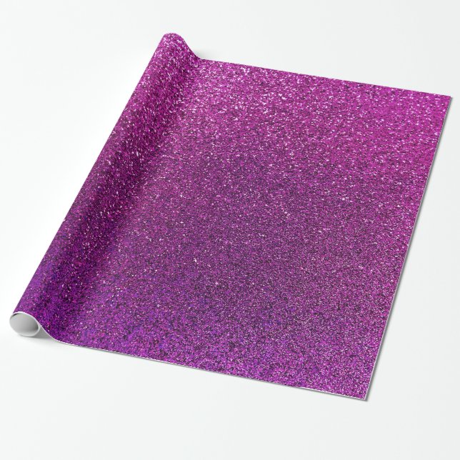 Papel De Presente Faísca Glittery do fundo roxo do brilho (Desenrolado)