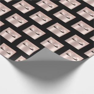 Papel De Presente Faísca Sweet16th nupcial do rosa dos chicotes das