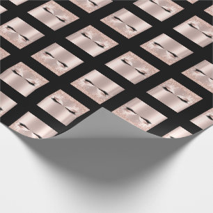 Papel De Presente Faísca Sweet16th nupcial do rosa dos chicotes do