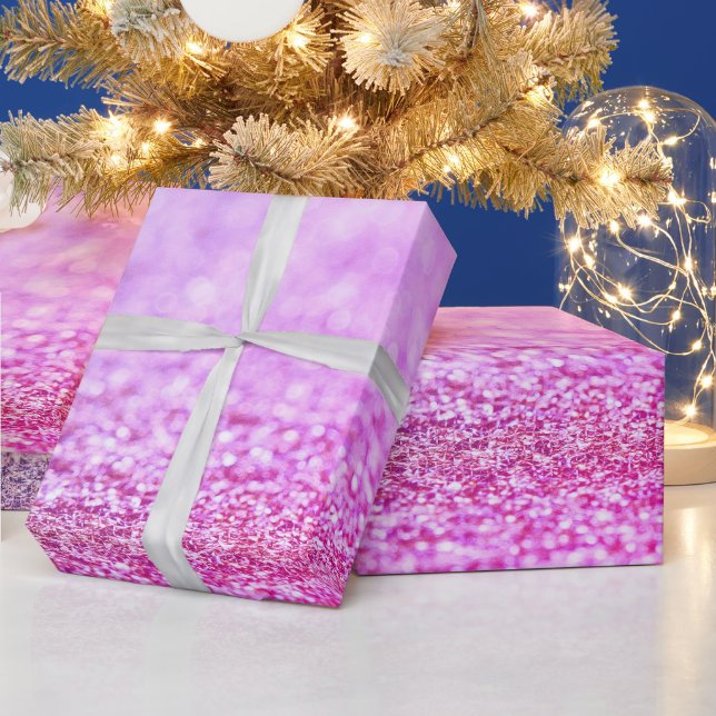 Papel De Presente Faíscas luminosas cor-de-rosa (Feriados)