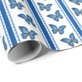 Papel De Presente Faixa Blue Morpho