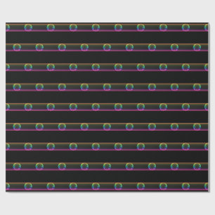 Papel De Presente Faixa de Bolha Iridescente Moderna   Vidro Brilhan