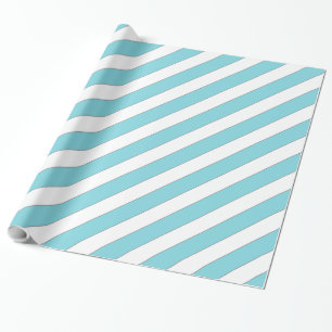Papel De Presente faixa diagonal azul claro