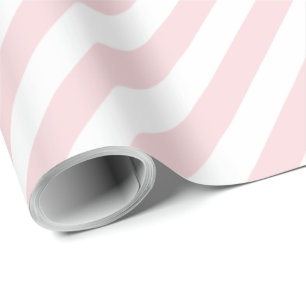 Papel De Presente Faixa Diagonal Rosa Pálida