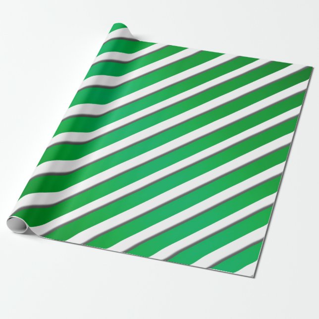 Papel De Presente Faixa Verde Brilhante (Desenrolado)