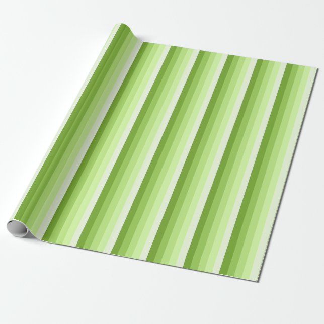 Papel De Presente faixas de sombra do verde limão (Desenrolado)