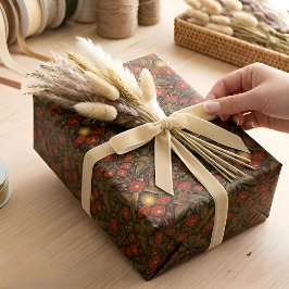 Papel De Presente Falcões e Papoulas em Art Déco | Arte Decorativa O