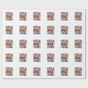 Papel De Presente Fale Assustador Comigo Camisa Vintage de Halloween