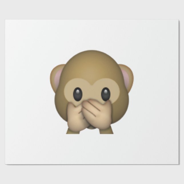 Papel De Presente Fale Sem Macaco Mau - Emoji (Aberto)