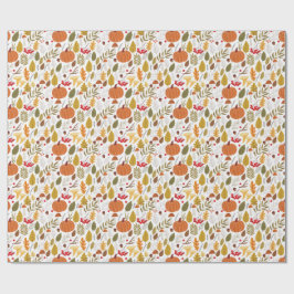Papel De Presente Fall Pumpkin Pattern