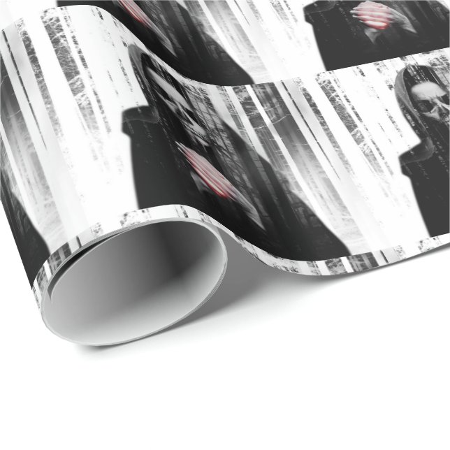 Papel De Presente Falln Death Waits (Ponta do rolo)