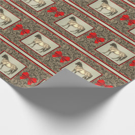 Papel De Presente Falso ocidental impressão e cavalo de couro
