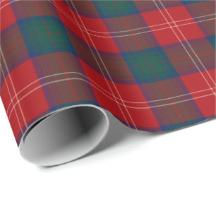 Papel De Presente Família Chisholm Tartan Red Xadrez escocesa