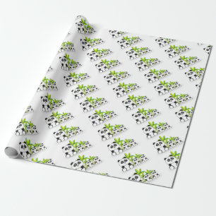 Papel De Presente Família da panda