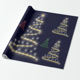 Papel De Presente Família de Árvores de Natal -