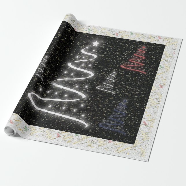 Papel De Presente Família de Árvores de Natal - (Desenrolado)