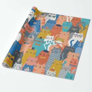 PAPEL DE PRESENTE FAMÍLIA DOS GATOS