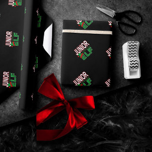 Papel De Presente Família Elf Feriado de Natal do Elf Júnior #Team