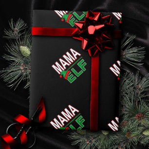 Papel De Presente Família Elf Feriado de Natal Mama Elf #TeamElf