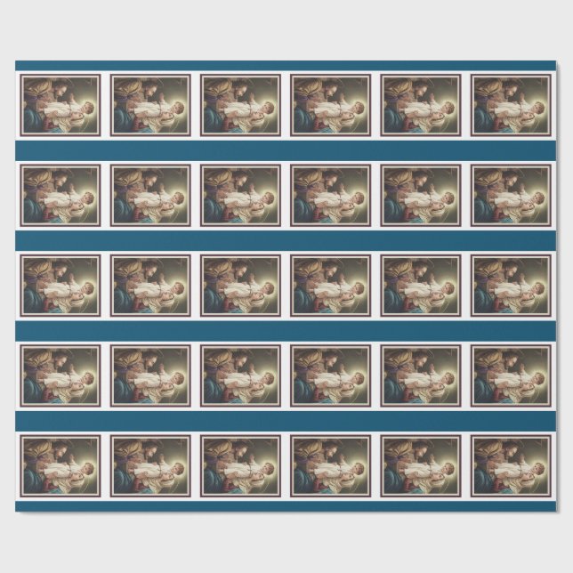 Papel De Presente Família santamente, St Joseph, Mary, Jesus (Aberto)