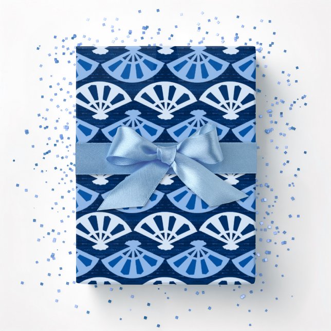 Papel De Presente Fanfarra em Azul Índigo (Criador carregado)
