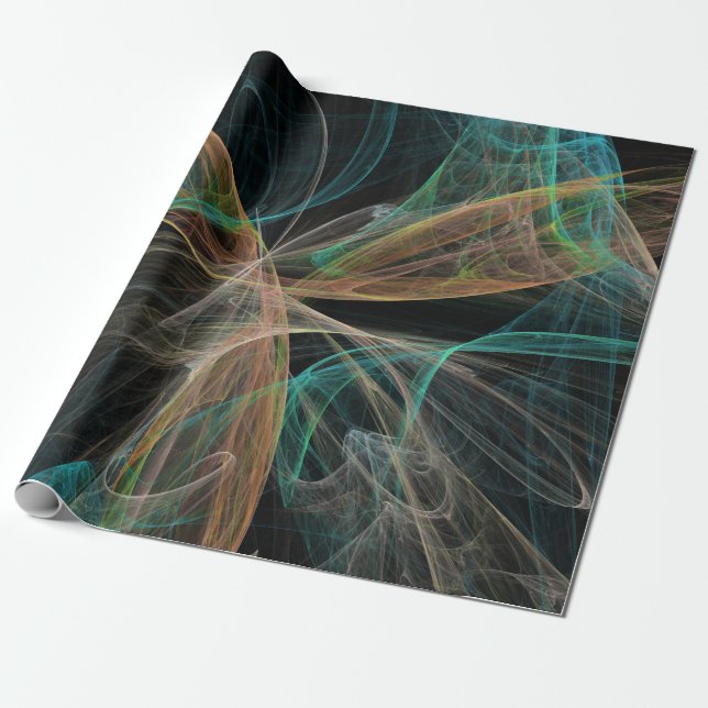 Papel De Presente Fantasia espacial (Desenrolado)