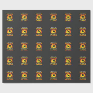Papel De Presente Fantasia Humana de Raposa Engraçada de Halloween
