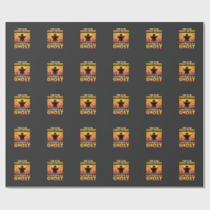 Papel De Presente Fantasias de Fantasma Humano Halloween Vintage