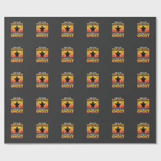 Papel De Presente Fantasias de Fantasma Humano Halloween Vintage