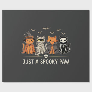 Papel De Presente Fantasioso Pata do Gato de Halloween Fantasia Veto
