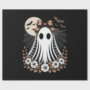 Papel De Presente Fantasma de Renda Vintage Halloween