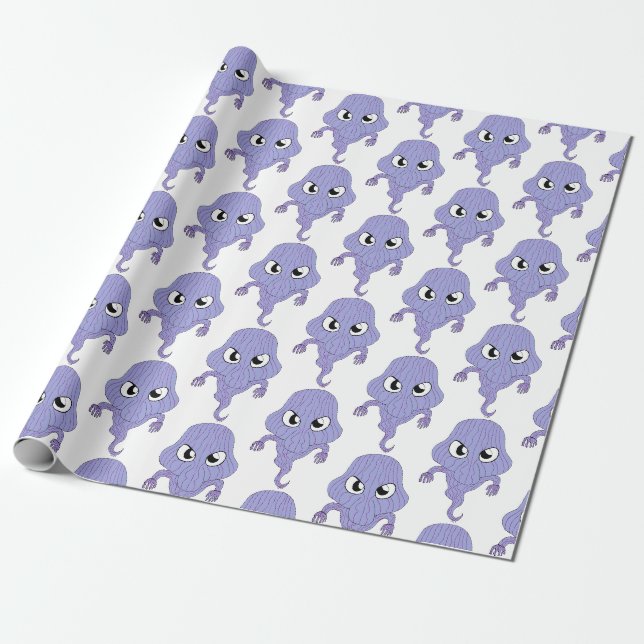 Papel De Presente Fantasma do estilo Chibi (Desenrolado)