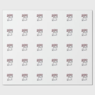 Papel De Presente Fantasma Fofo Assustador Camisa Vintage de Hallowe