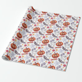 Papel De Presente Fantasma fofo Halloween