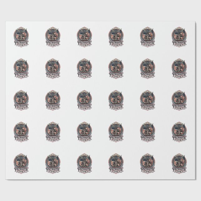 Papel De Presente Fantasma Patriótico Patriota Horror Monstro Patrio (Aberto)