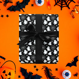 Papel De Presente Fantasmas bonitos | Aranhas | Spider Webs Hallowee