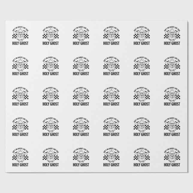 Papel De Presente Fantasmas do Halloween Espírito Santo Engraçado Vi (Aberto)