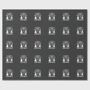 Papel De Presente Fantasmas e Duendes Halloween Outubro Último Dia_1