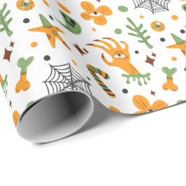 Papel De Presente Fantasmas, Skulls & Bones Spooky Halloween
