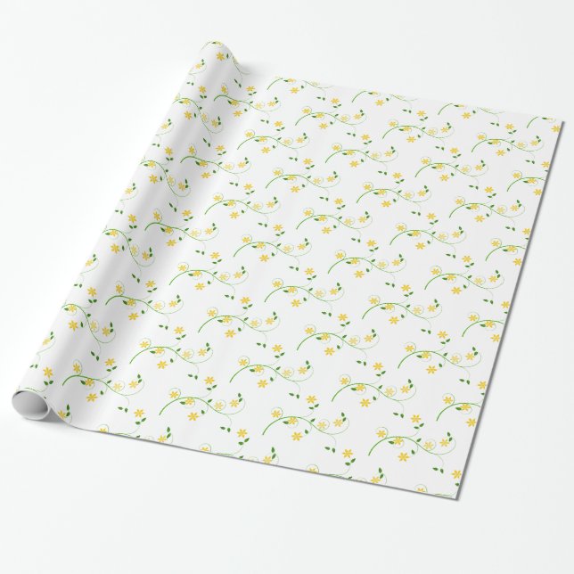Papel De Presente Farinhas e flores (Desenrolado)