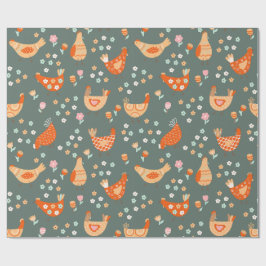 Papel De Presente Farmhouse Country Folk Art
