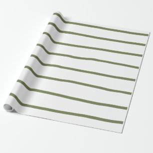 Papel De Presente Farmhouse Green Striped