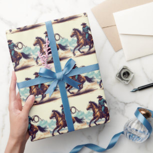 Papel De Presente Faroeste Cowboy
